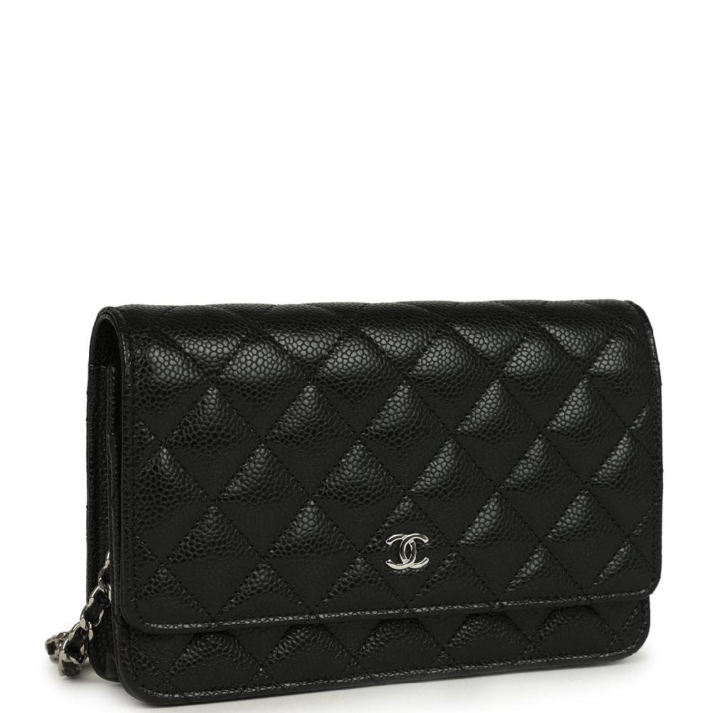 Chanel Wallet On Chain WOC Black Caviar Silver Hardware