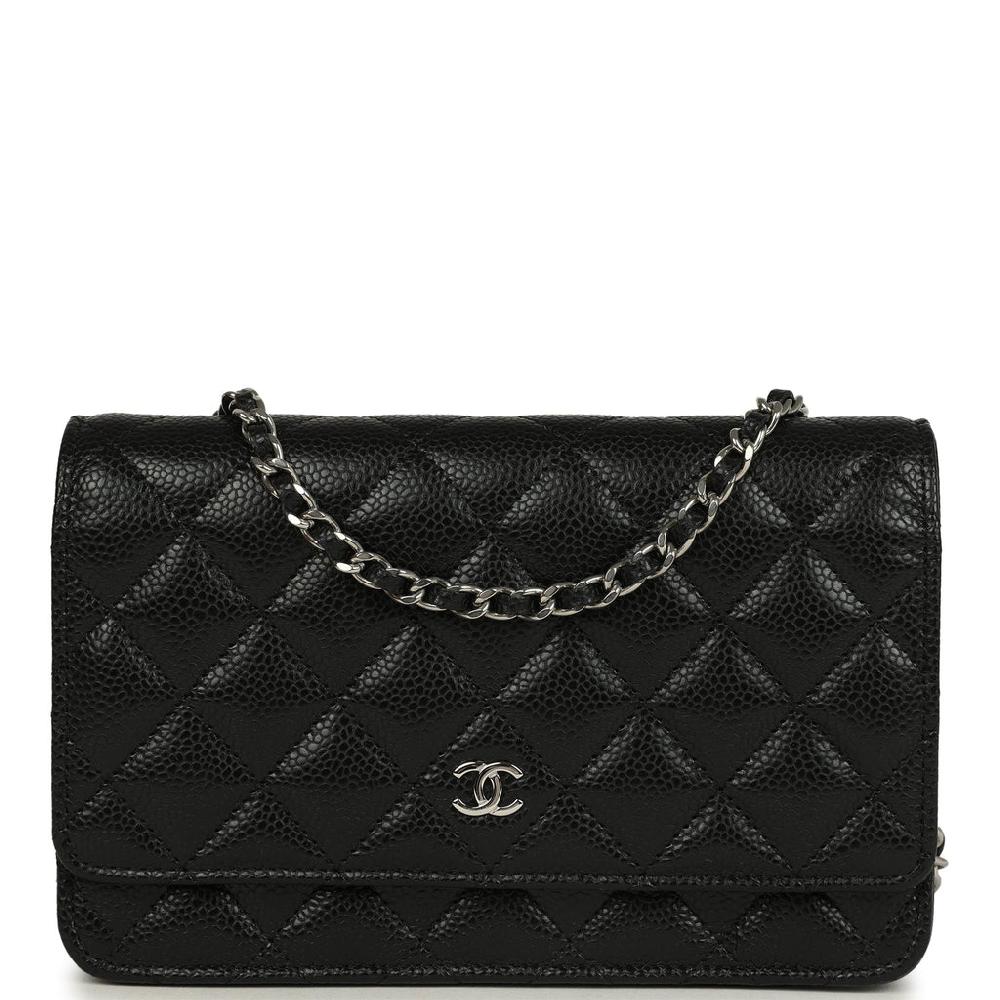 Chanel Wallet On Chain WOC Black Caviar Silver Hardware