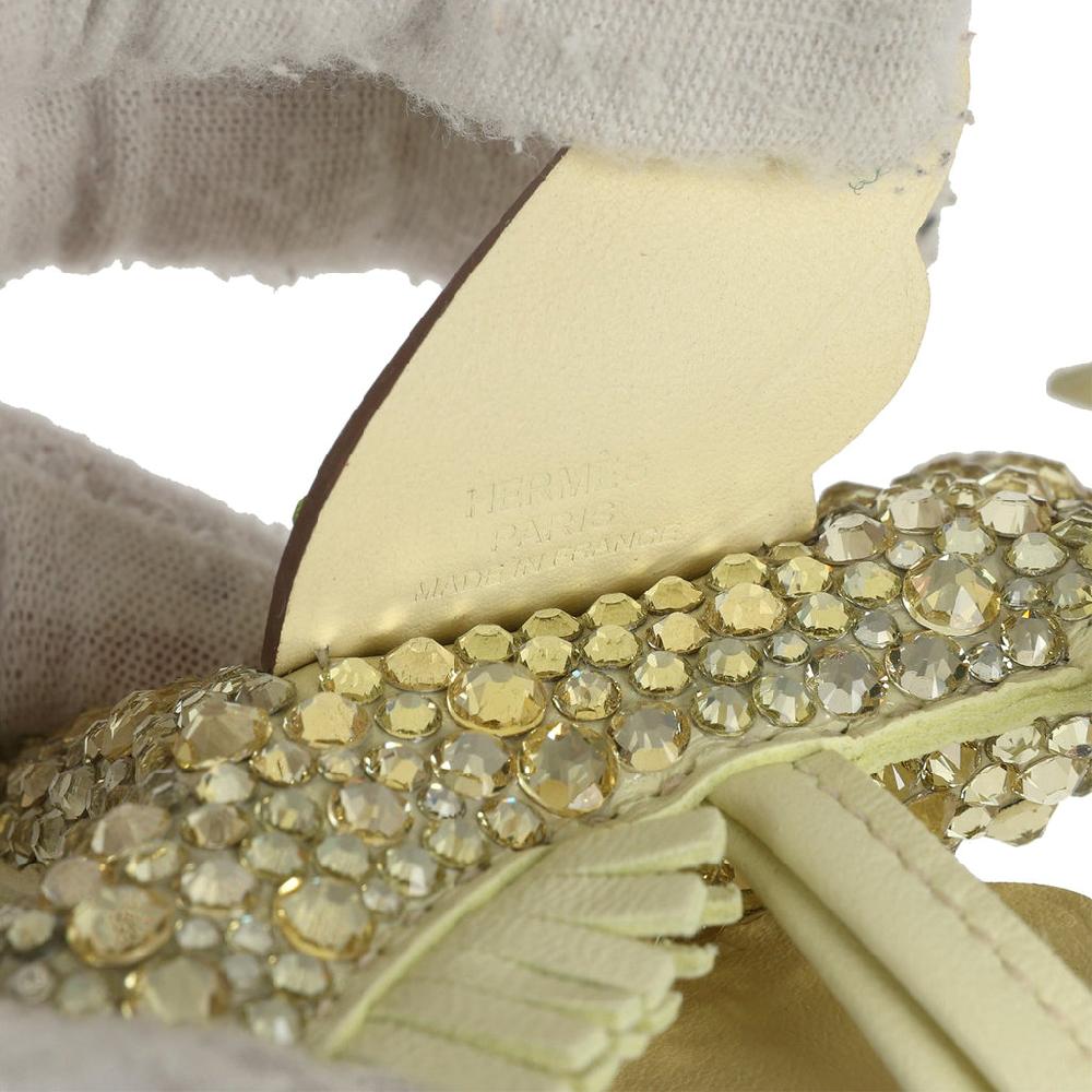 Custom Yellow Swarovski Crystal Hermes Pegase Bedazzled Rodeo Bag Charm PM Jaune Milton Milo Lambskin