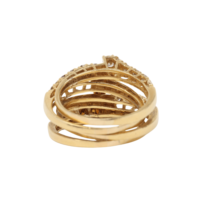 For Future Reference Vintage 1970s Interlocking Diamond Ring Duo