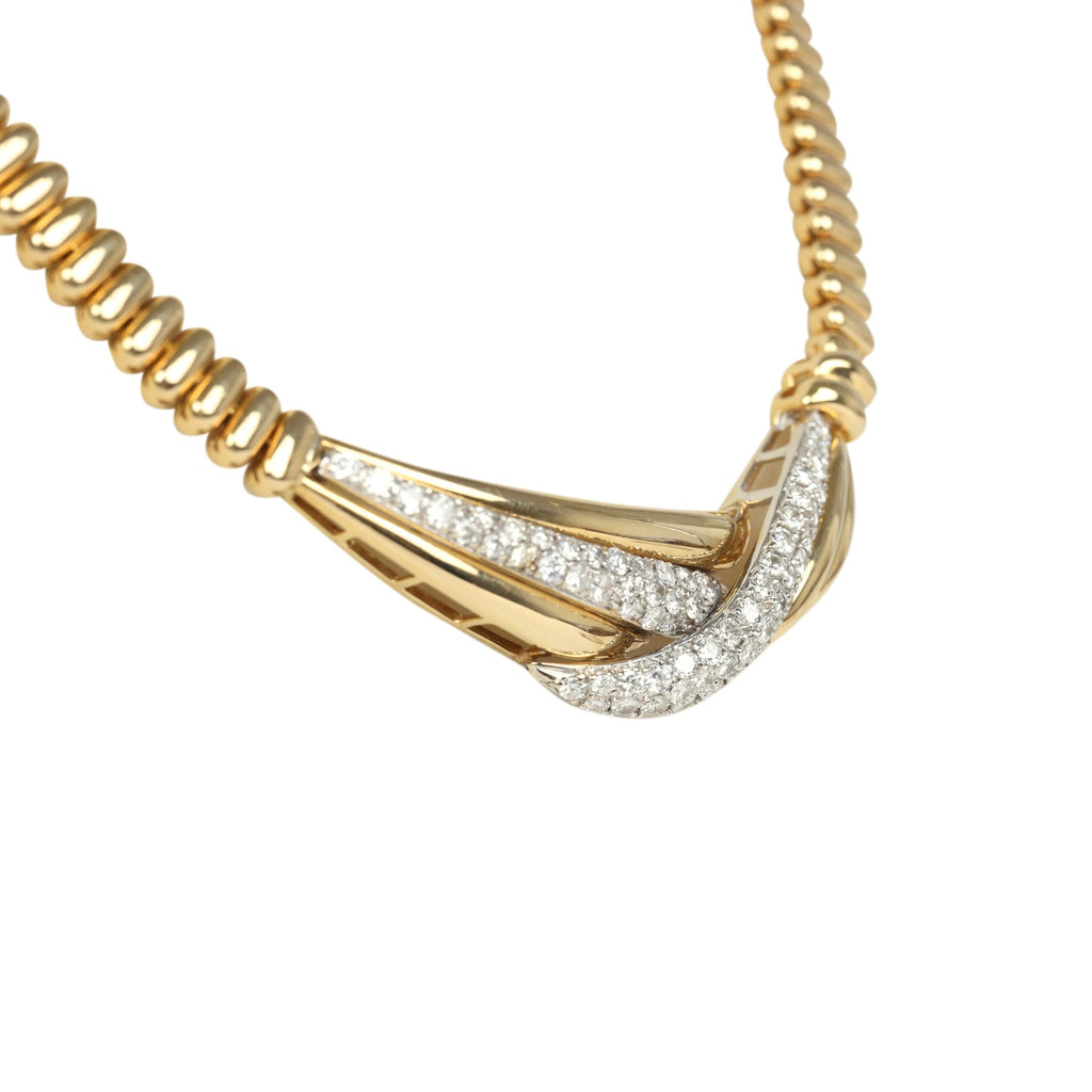 For Future Reference Vintage 1980s Gold And Diamond Necklace