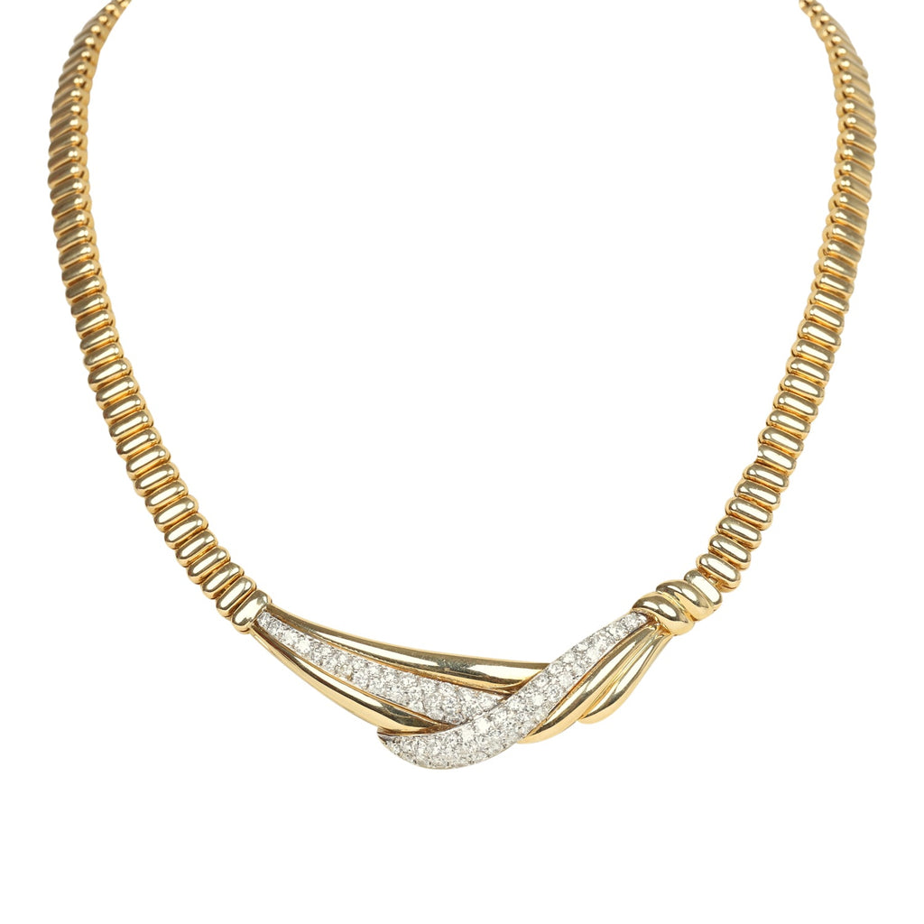 For Future Reference Vintage 1980s Gold and Diamond Necklace