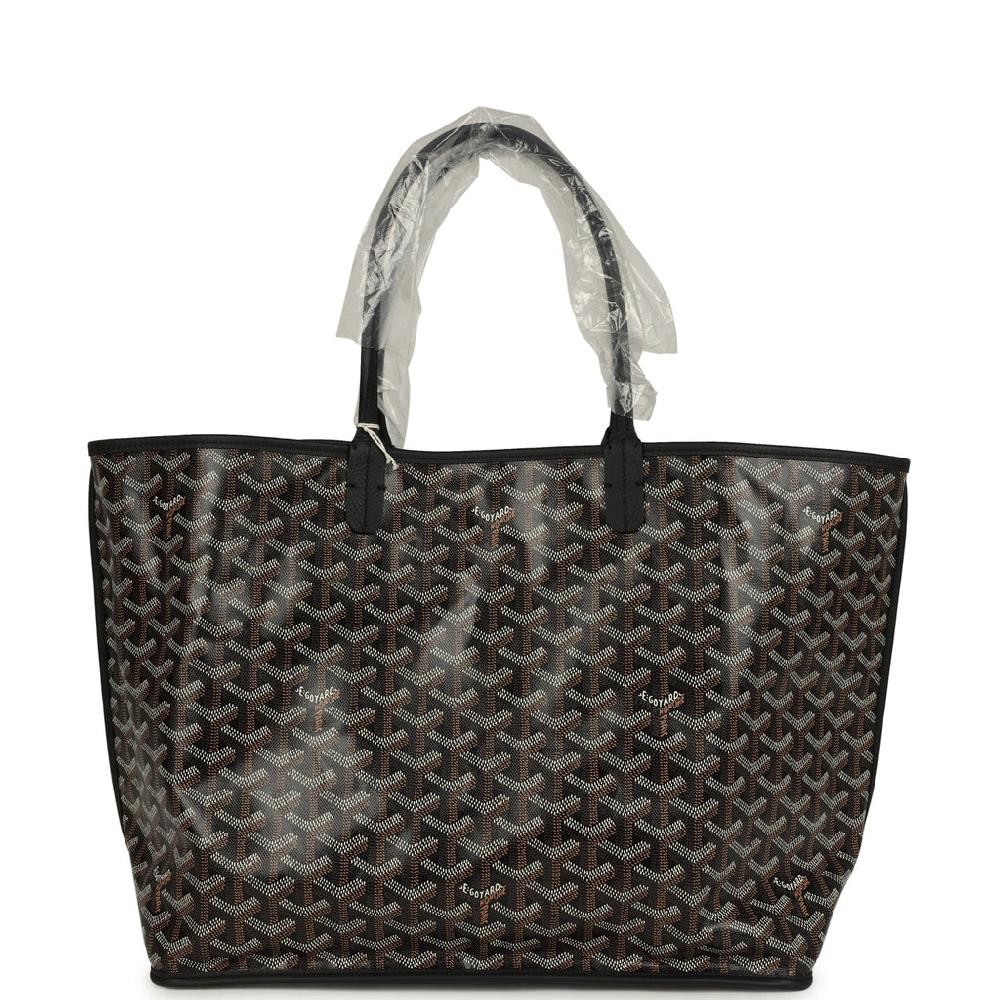 Goyard Anjou PM Black Goyardine Canvas Palladium Hardware