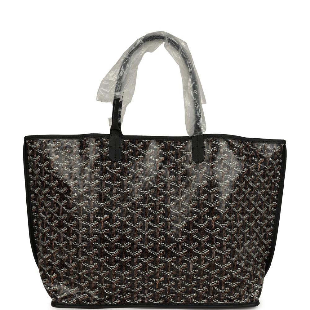 Goyard Anjou PM Black Goyardine Canvas Palladium Hardware