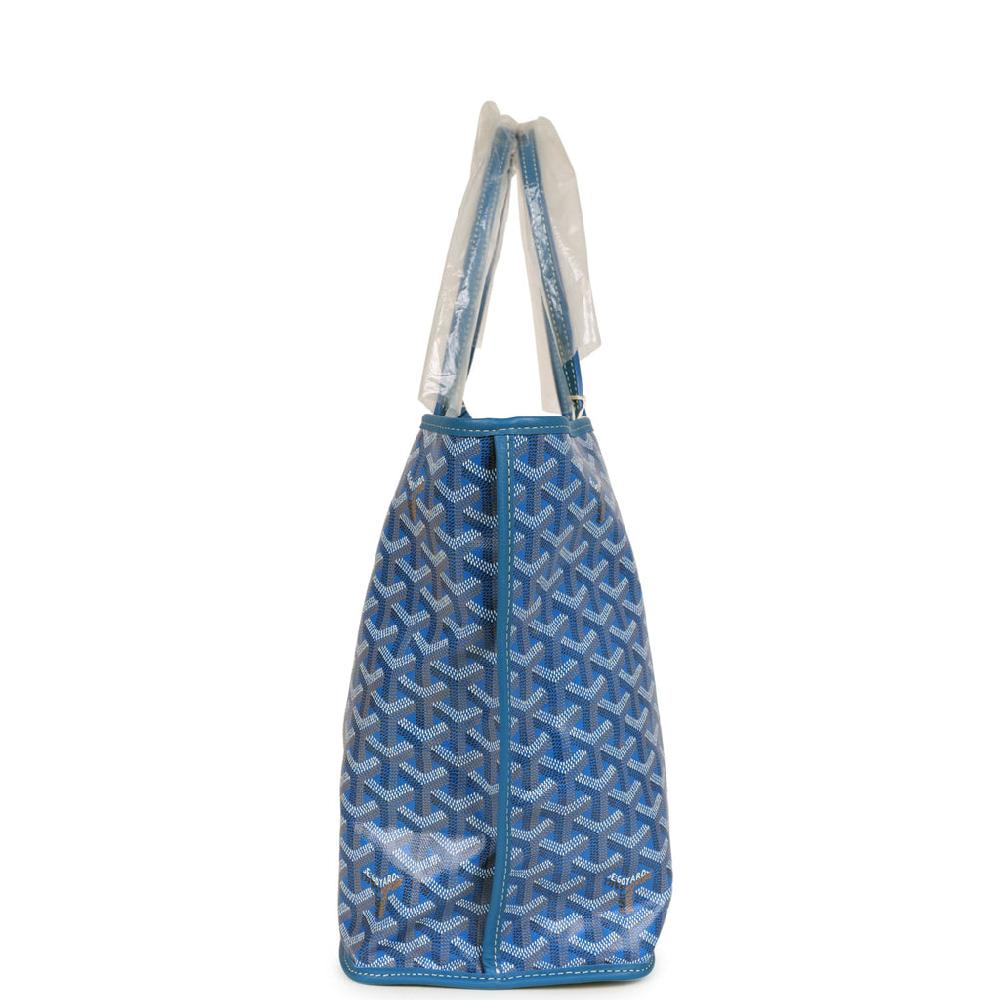 Goyard Anjou PM Sky Blue Goyardine Canvas Palladium Hardware