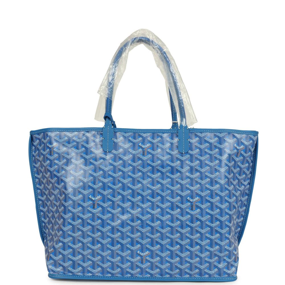 Goyard Anjou PM Sky Blue Goyardine Canvas Palladium Hardware