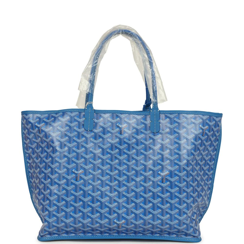 Goyard Anjou PM Sky Blue Goyardine Canvas Palladium Hardware