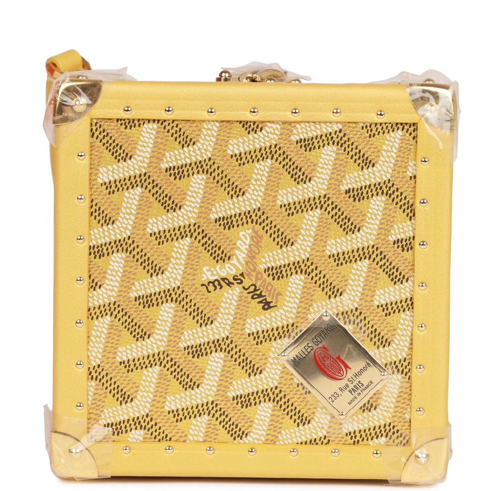 Goyard Dé Trunk Bag Metallic Gold Goyardine Gold Hardware