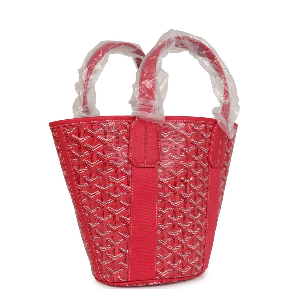 Goyard Goyardine Belharra PM Fuchsia Tote Palladium Hardware