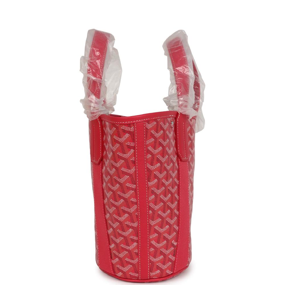 Goyard Goyardine Belharra PM Fuchsia Tote Palladium Hardware