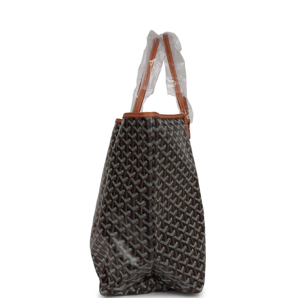 Goyard Goyardine Black Saint Louis GM Tote Bag Palladium Hardware