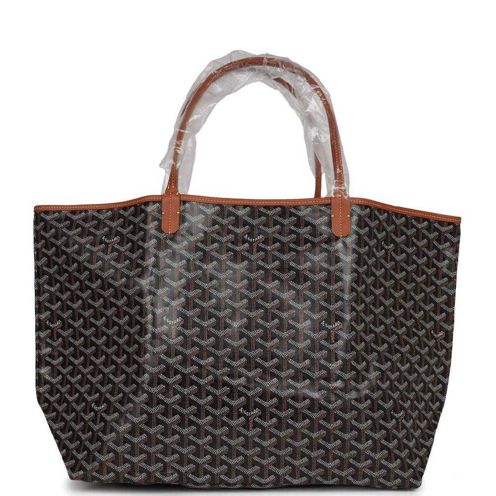 Goyard Goyardine Black Saint Louis GM Tote Bag Palladium Hardware