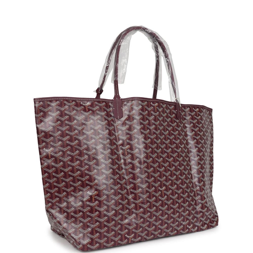 Goyard Goyardine Burgundy Saint Louis GM Tote Bag Palladium Hardware