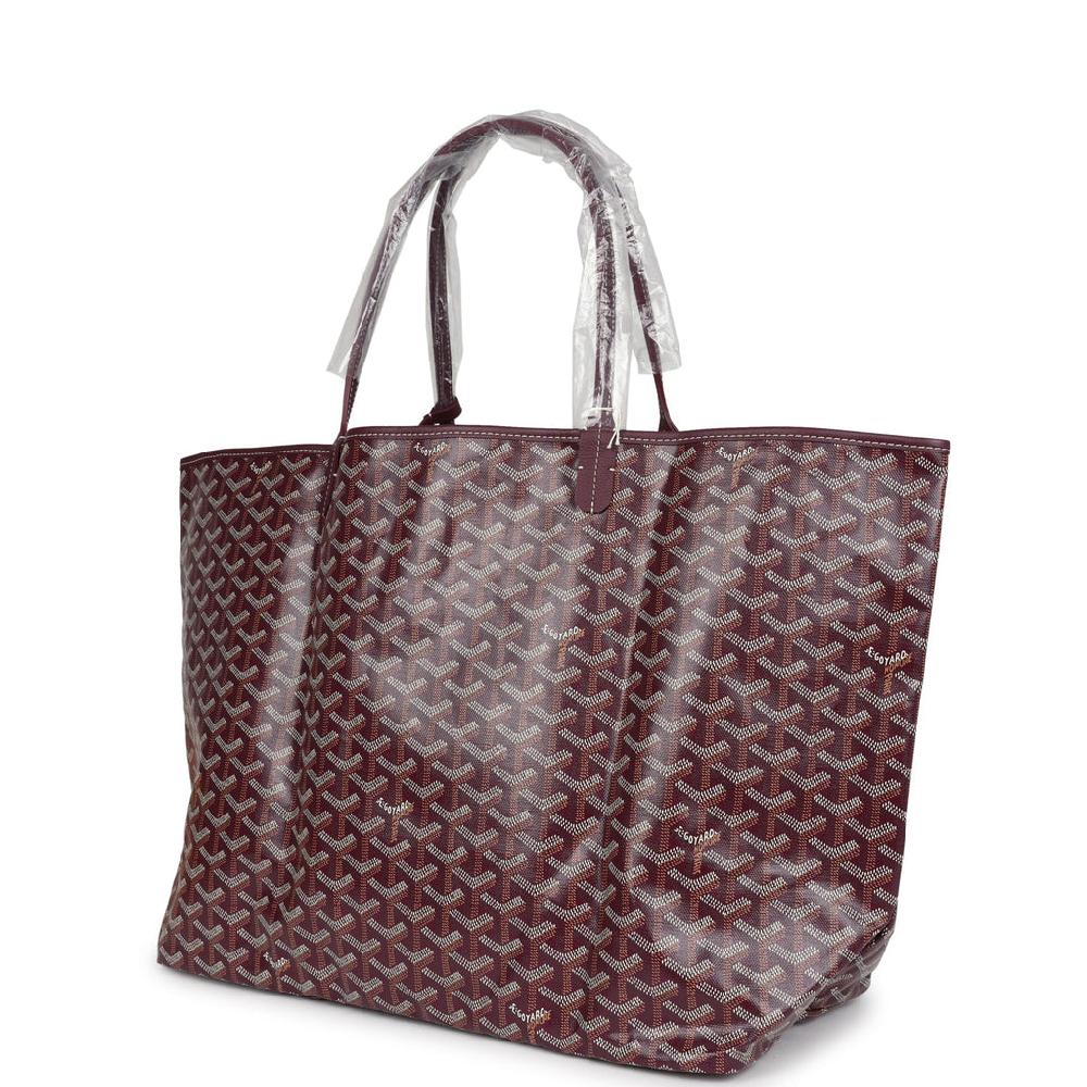 Goyard Goyardine Burgundy Saint Louis GM Tote Bag Palladium Hardware