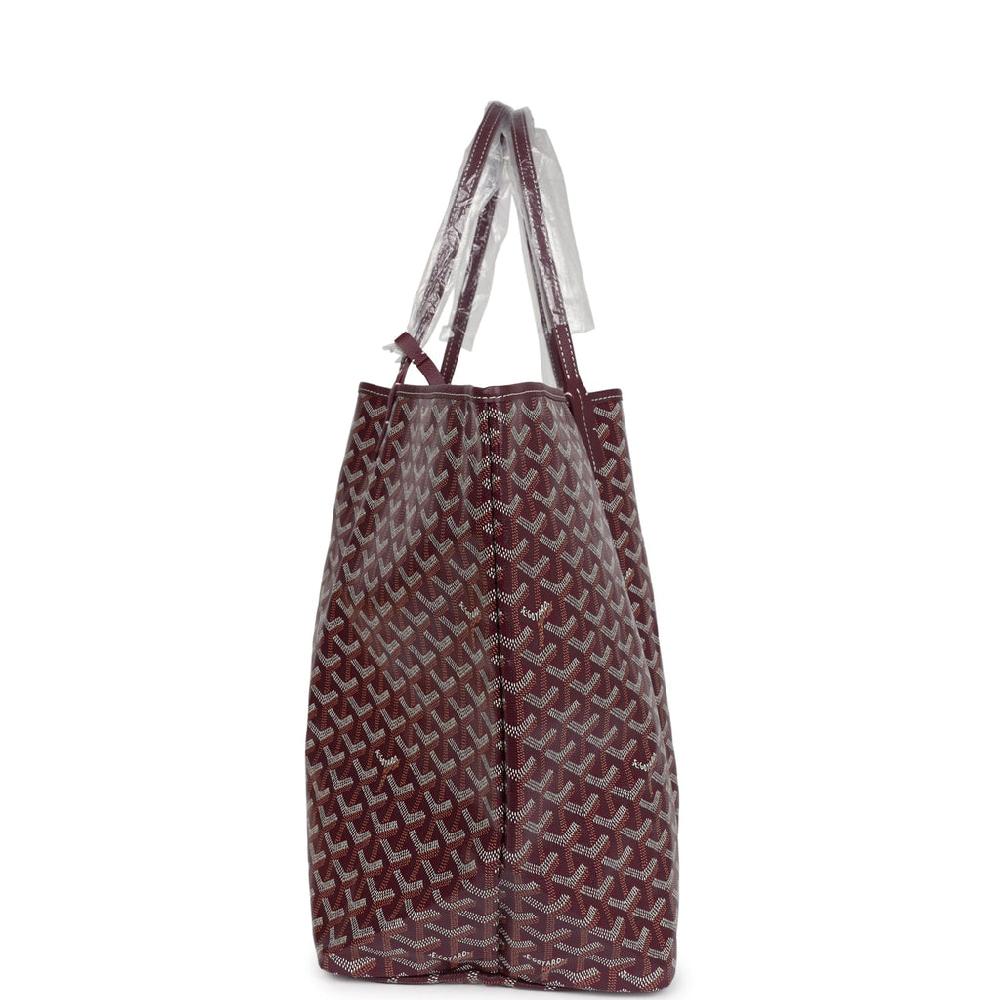 Goyard Goyardine Burgundy Saint Louis GM Tote Bag Palladium Hardware