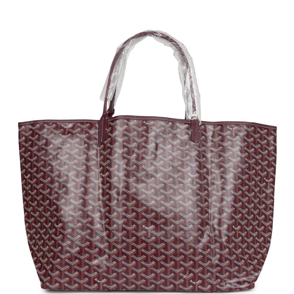 Goyard Goyardine Burgundy Saint Louis GM Tote Bag Palladium Hardware