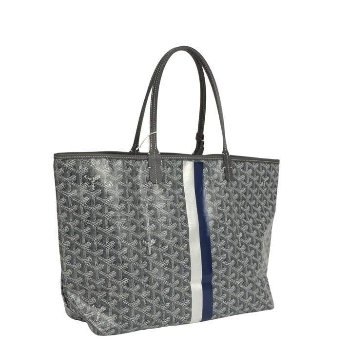 Goyard Goyardine Canvas Grey Hand-Painted Saint Louis PM Tote Palladium Hardware