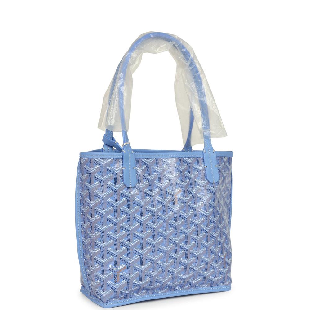 Goyard Goyardine Canvas Iris Anjou Mini Bag Palladium Hardware