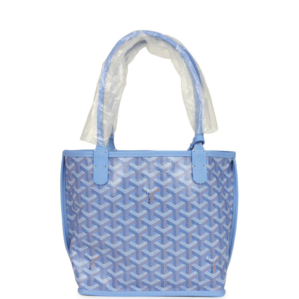 Goyard Goyardine Canvas Iris Anjou Mini Bag Palladium Hardware