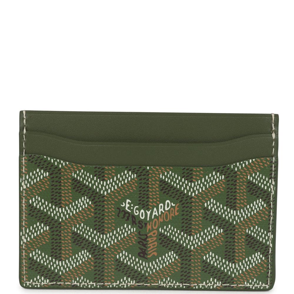Goyard Goyardine Canvas Khaki Saint-Sulpice Card Wallet