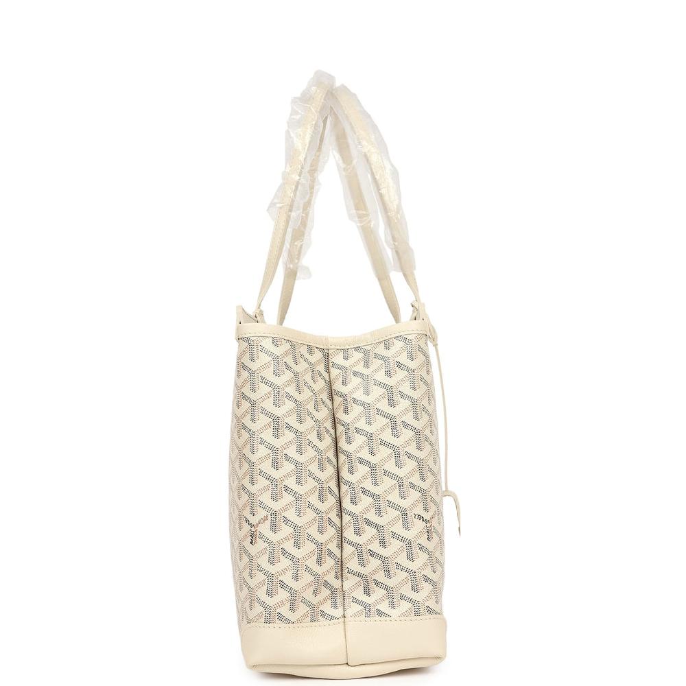 Goyard Goyardine Canvas Sand Bellechasse PM Bag Palladium Hardware