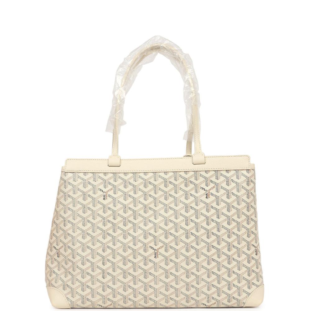 Goyard Goyardine Canvas Sand Bellechasse PM Bag Palladium Hardware