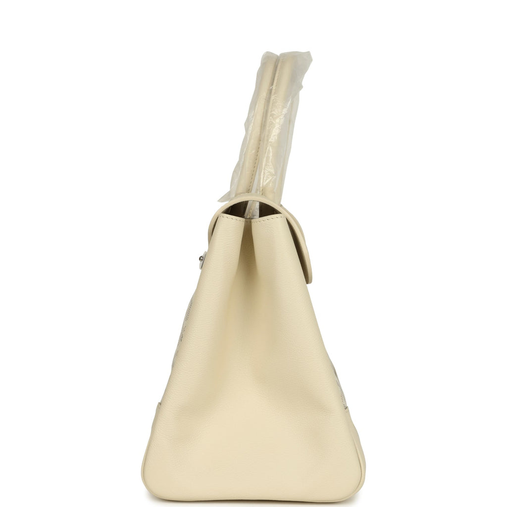 Goyard Goyardine Canvas Sand Saigon Tote Palladium Hardware