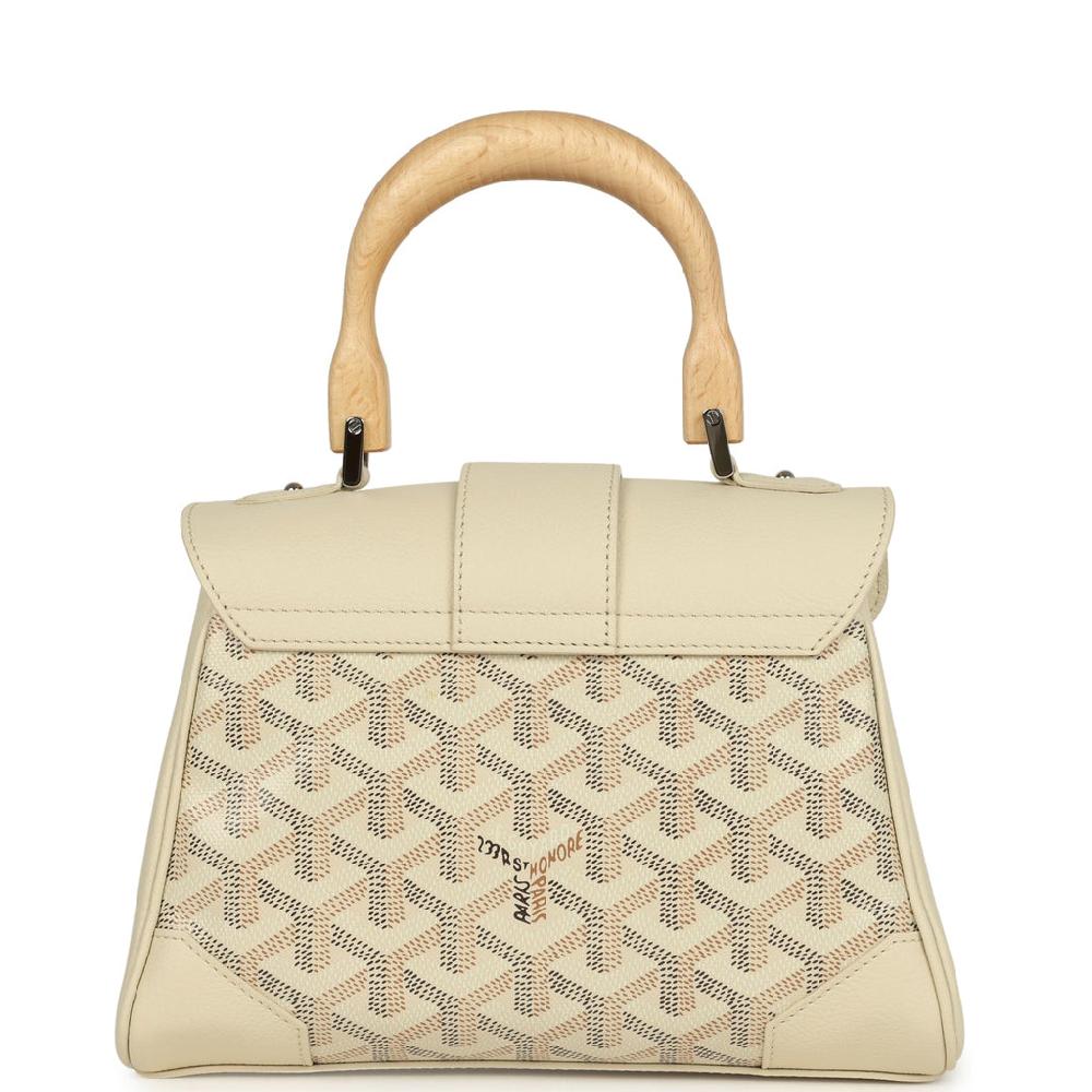 Goyard Goyardine Canvas Sand Soft Saigon Mini Palladium Hardware