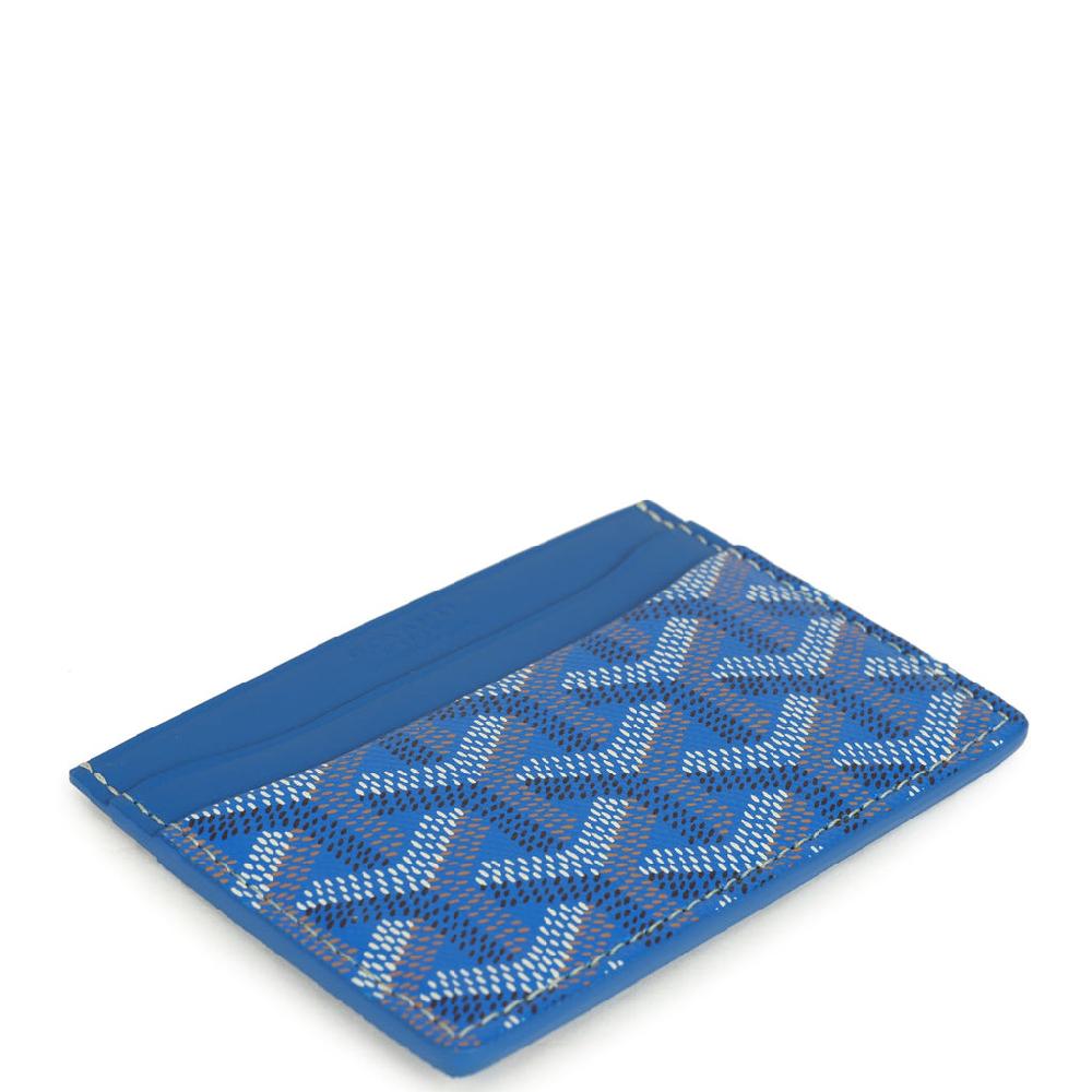 Goyard Goyardine Canvas Sky Blue Saint-Sulpice Card Wallet