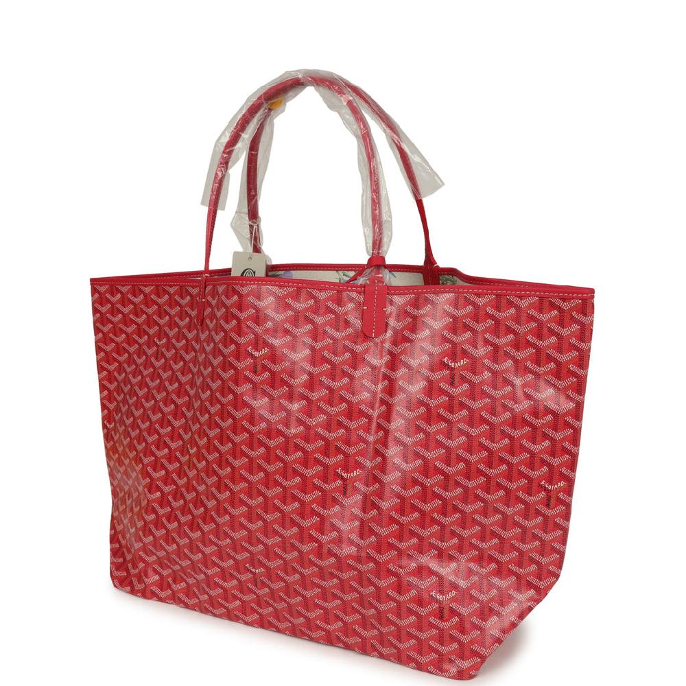 Goyard Goyardine Fuchsia Saint Louis GM Tote Bag Palladium Hardware