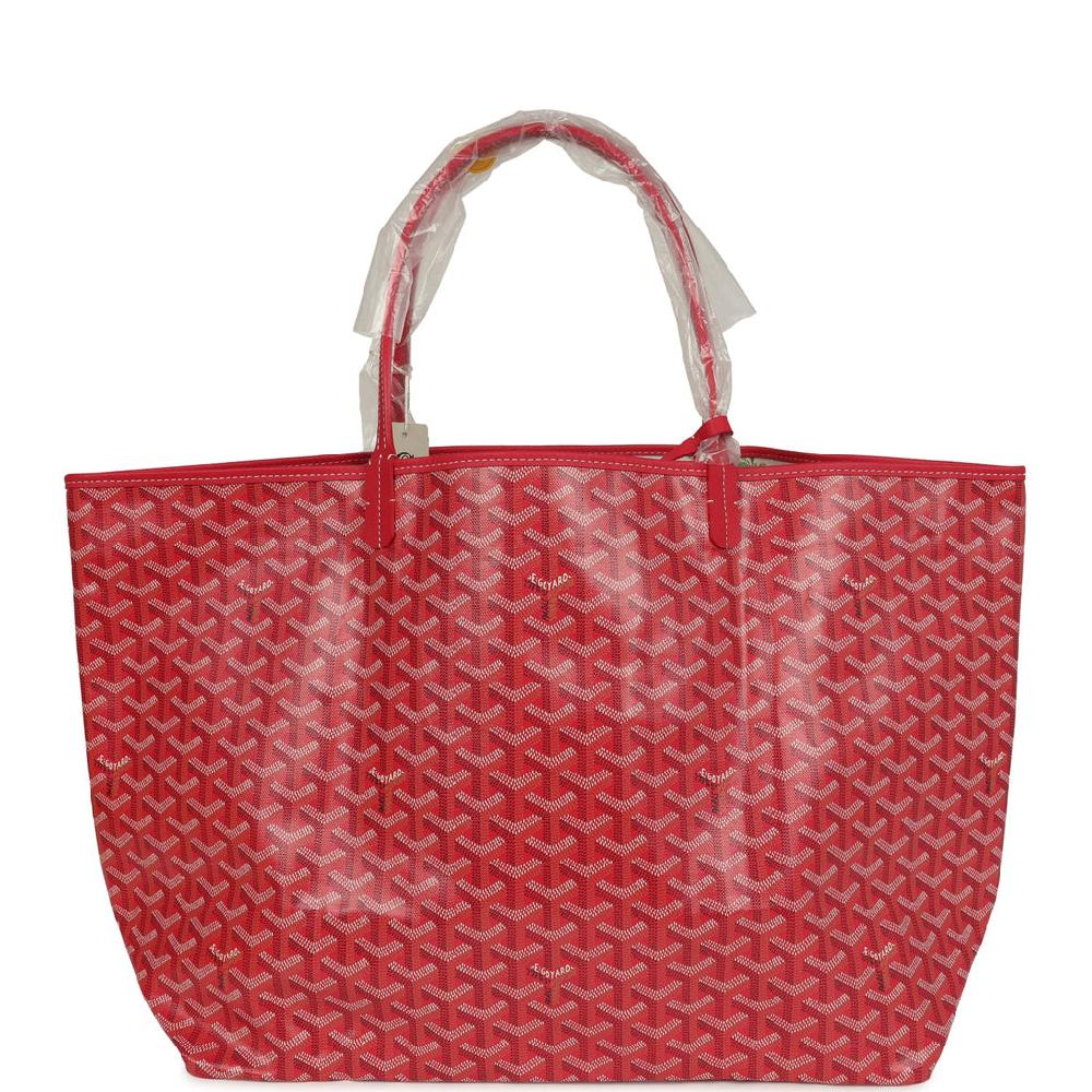 Goyard Goyardine Fuchsia Saint Louis GM Tote Bag Palladium Hardware