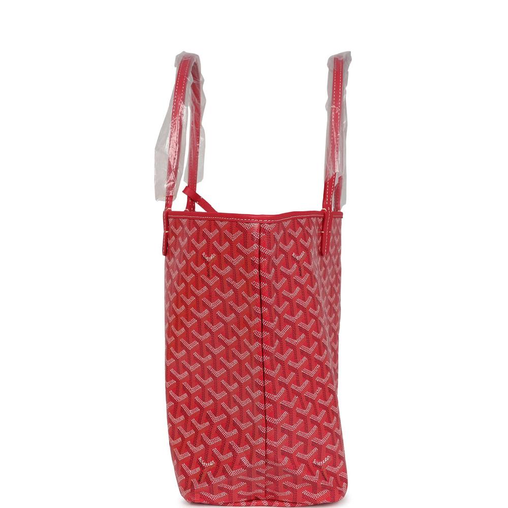 Goyard Goyardine Fuchsia Saint Louis PM Tote Bag Palladium Hardware
