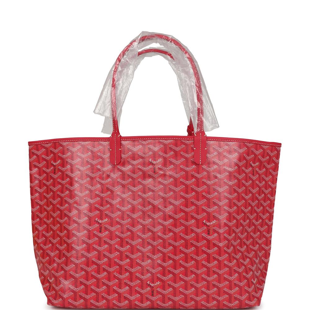 Goyard Goyardine Fuchsia Saint Louis PM Tote Bag Palladium Hardware
