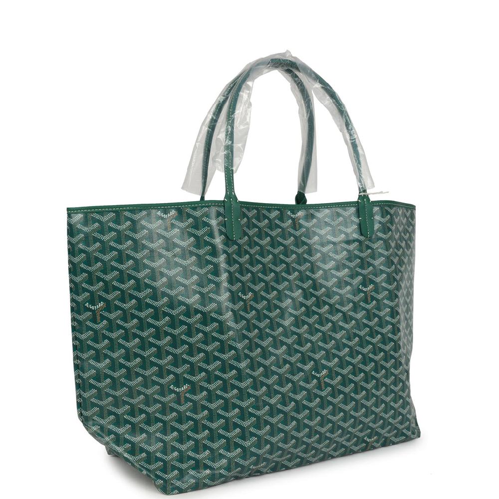 Goyard Goyardine Green St. Louis GM Tote Bag Palladium Hardware
