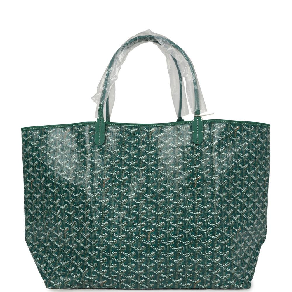 Goyard Goyardine Green St. Louis GM Tote Bag Palladium Hardware
