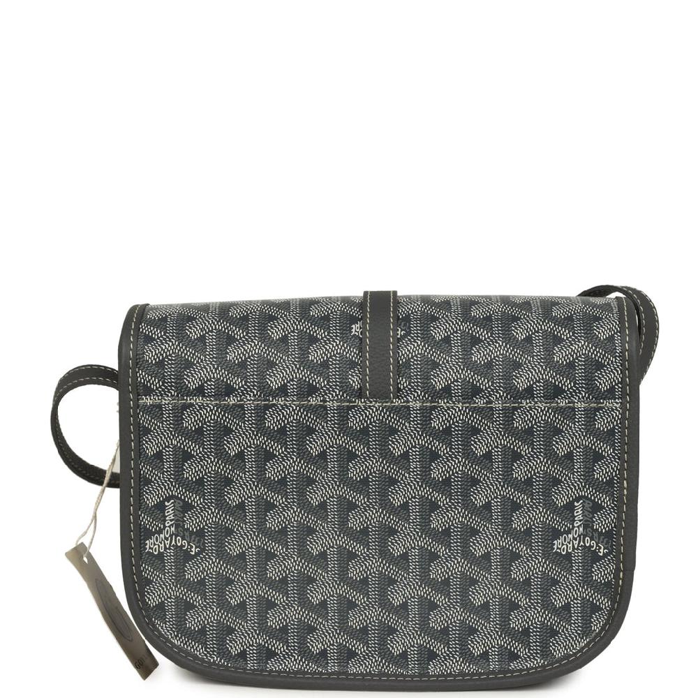 Goyard Goyardine Grey Belvedere PM Bag Palladium Hardware