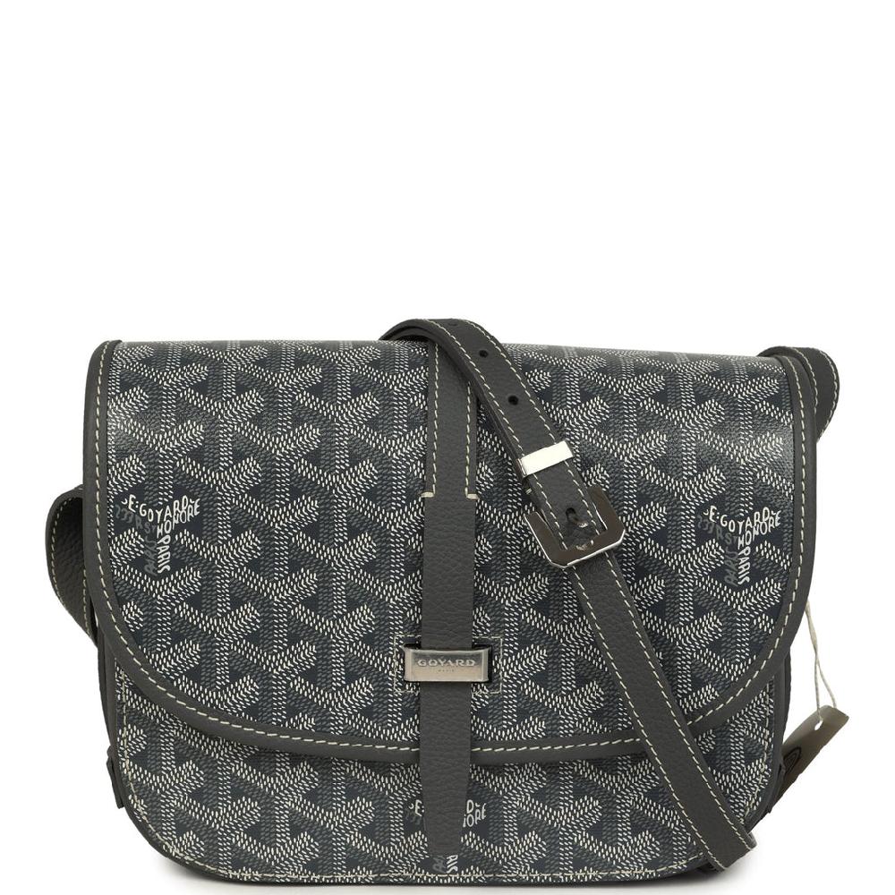 Goyard Goyardine Grey Belvedere PM Bag Palladium Hardware