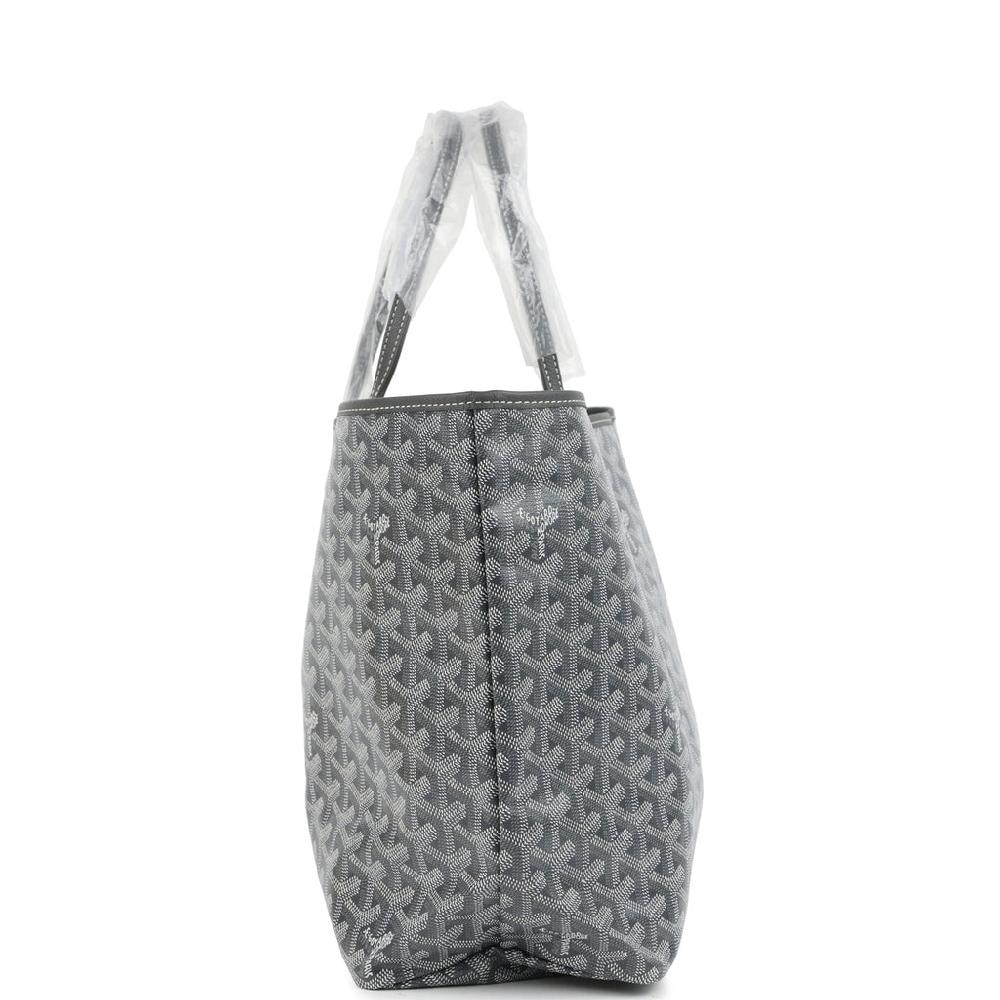 Goyard Goyardine Grey Saint Louis PM Tote Bag Palladium Hardware