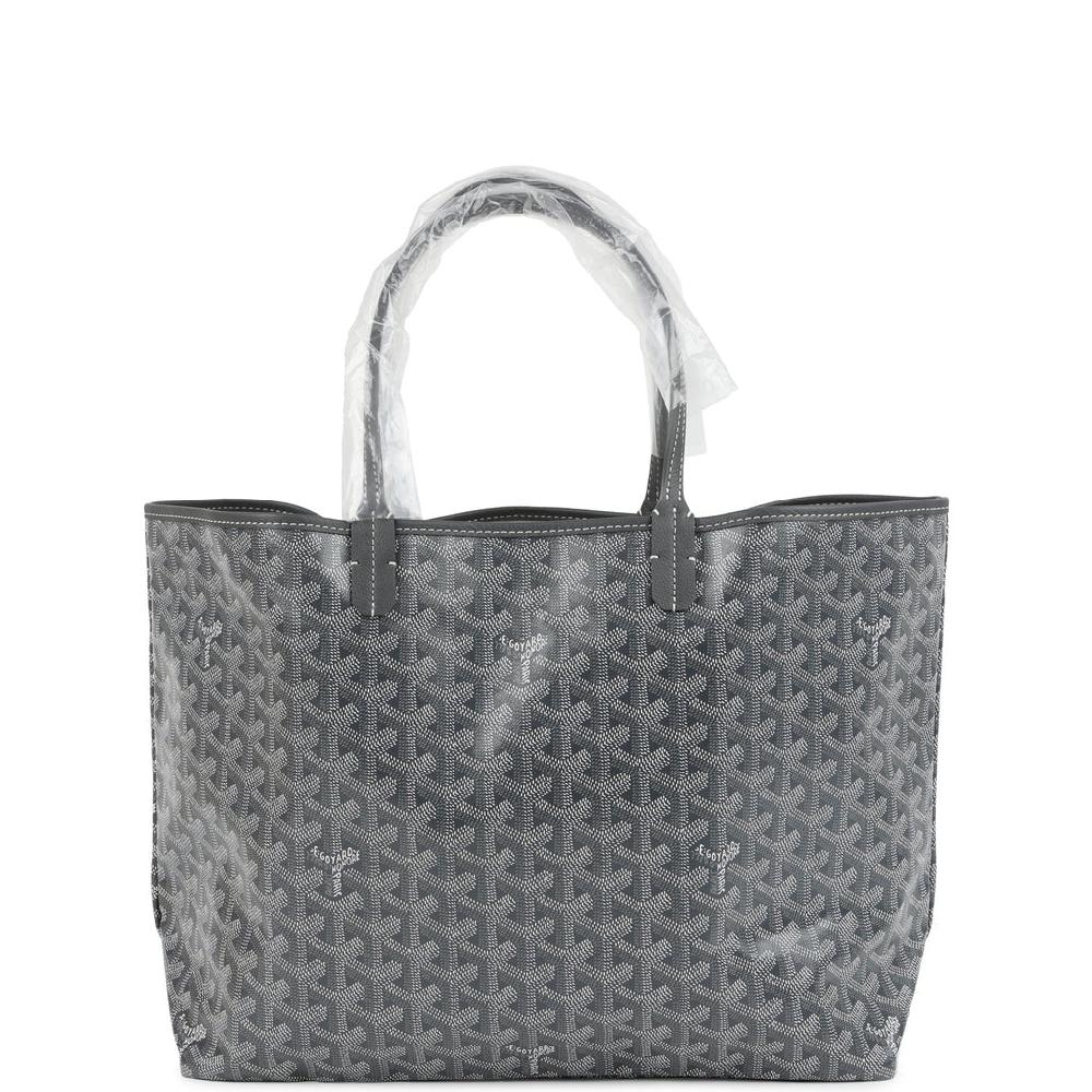 Goyard Goyardine Grey Saint Louis PM Tote Bag Palladium Hardware