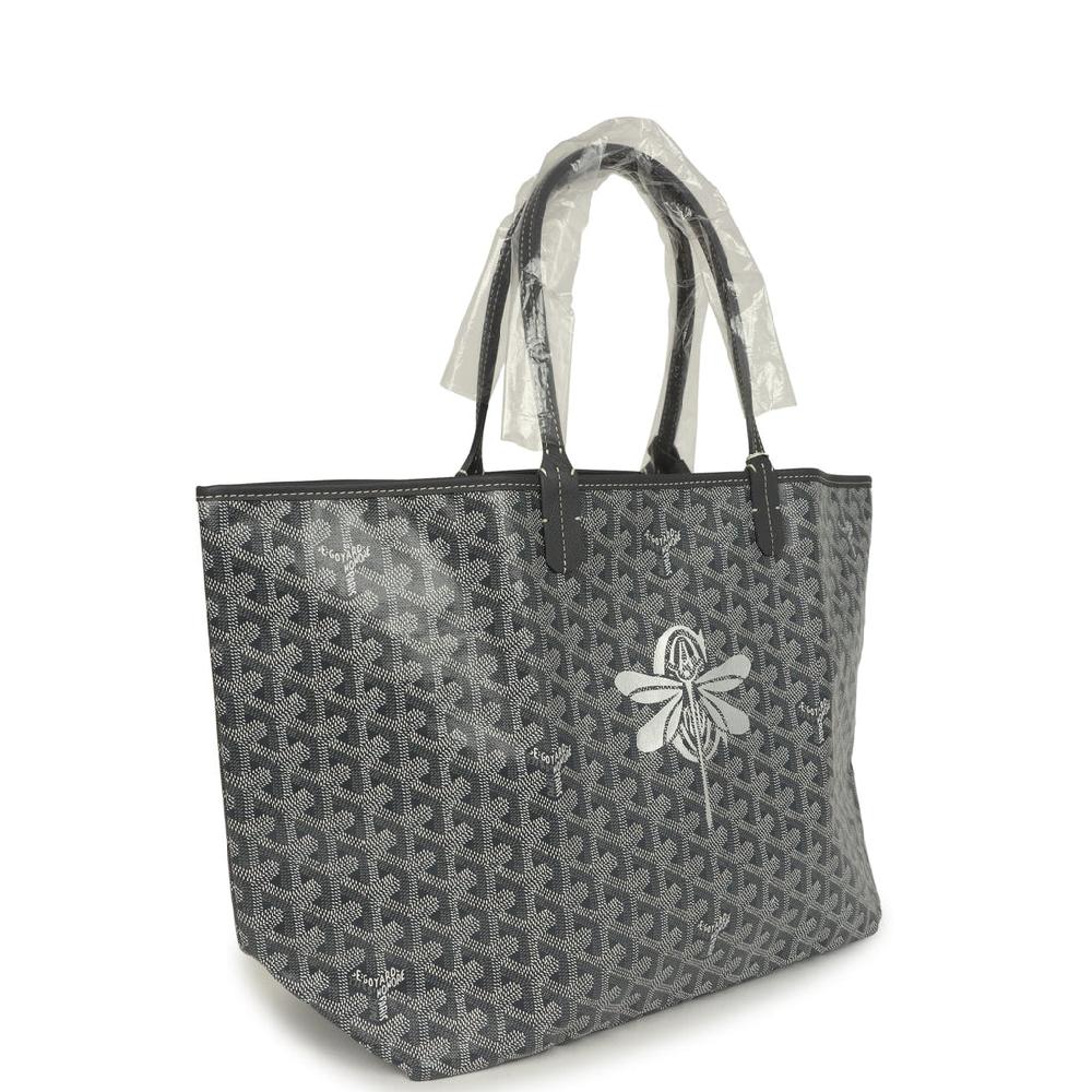 Goyard Goyardine Grey Saint Louis PM Tote Bag Palladium Hardware