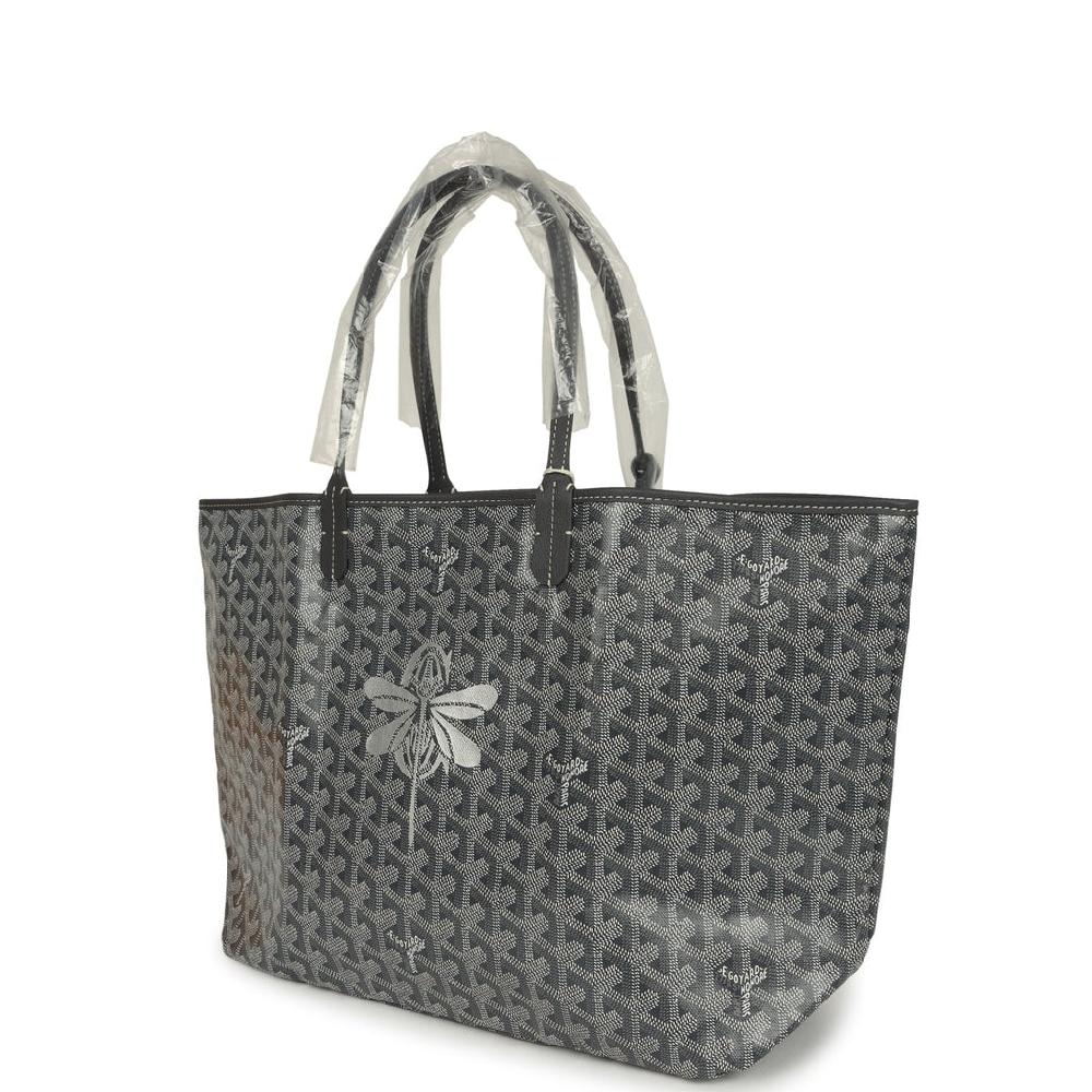 Goyard Goyardine Grey Saint Louis PM Tote Bag Palladium Hardware
