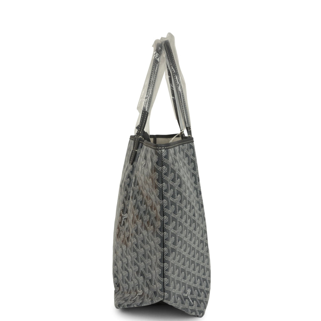 Goyard Goyardine Grey Saint Louis PM Tote Bag Palladium Hardware