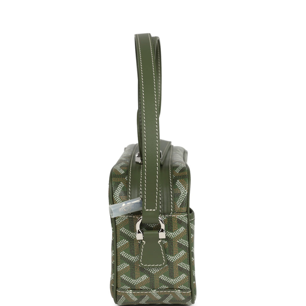 Goyard Goyardine Khaki Cap Vert PM Bag Palladium Hardware