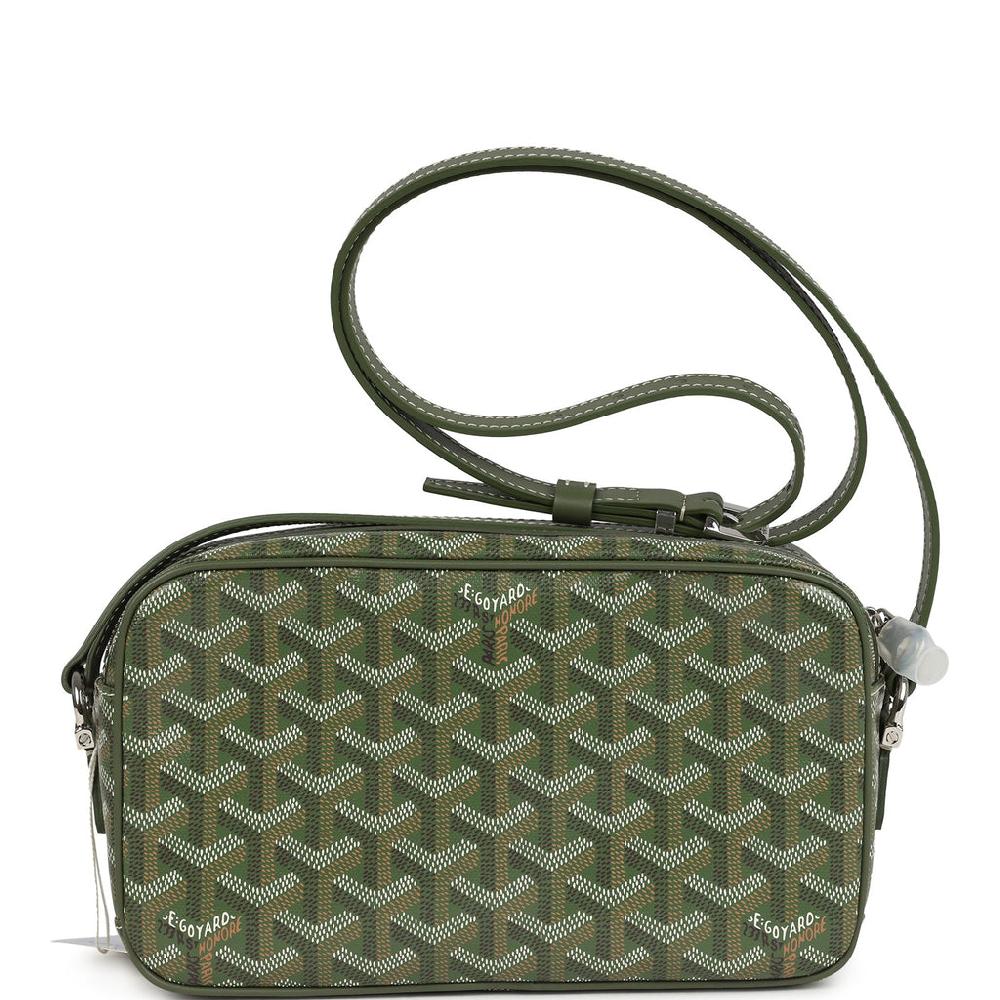 Goyard Goyardine Khaki Cap Vert PM Bag Palladium Hardware