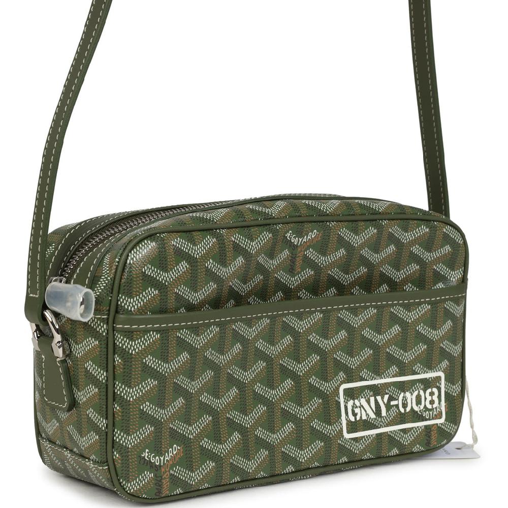 Goyard Goyardine Khaki Cap Vert PM Bag Palladium Hardware
