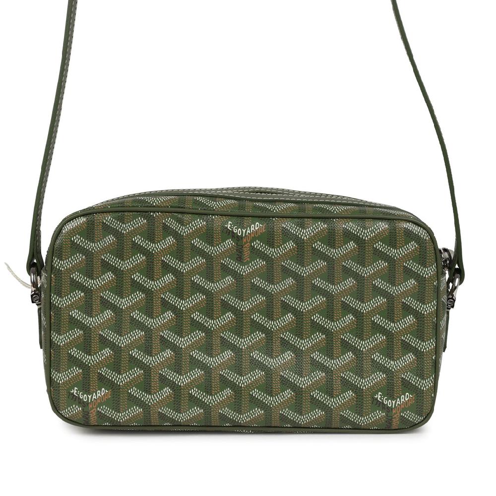 Goyard Goyardine Khaki Cap Vert PM Bag Palladium Hardware
