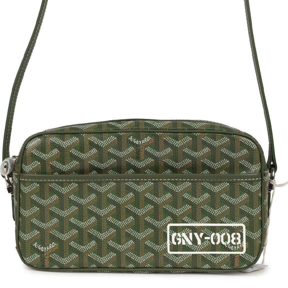 Goyard Goyardine Khaki Cap Vert PM Bag Palladium Hardware