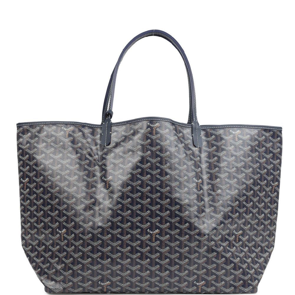 Goyard Goyardine Navy Saint Louis GM Tote Bag Palladium Hardware