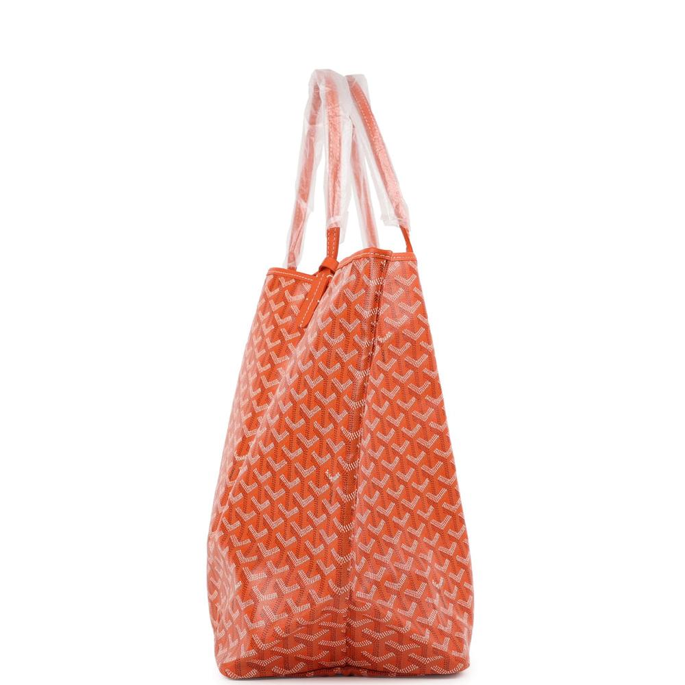 Goyard Goyardine Orange Saint Louis GM Tote Bag Palladium Hardware