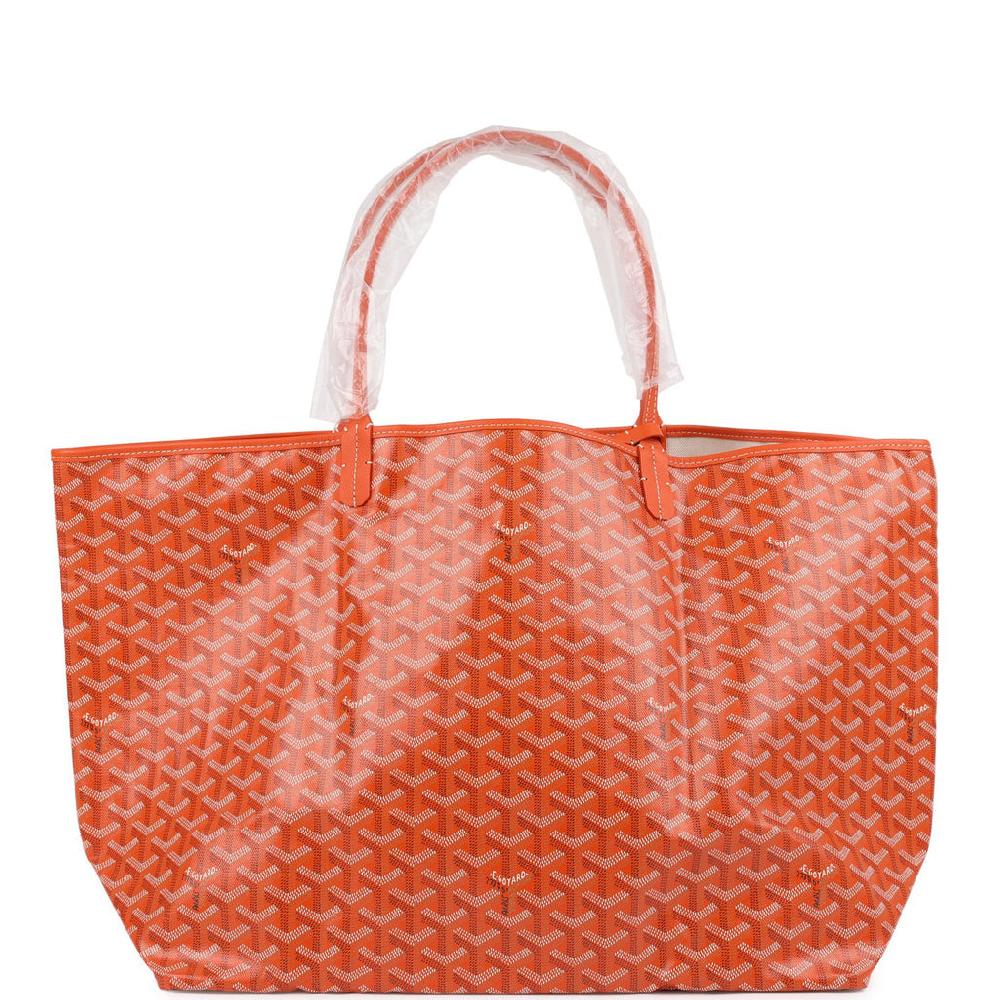 Goyard Goyardine Orange Saint Louis GM Tote Bag Palladium Hardware